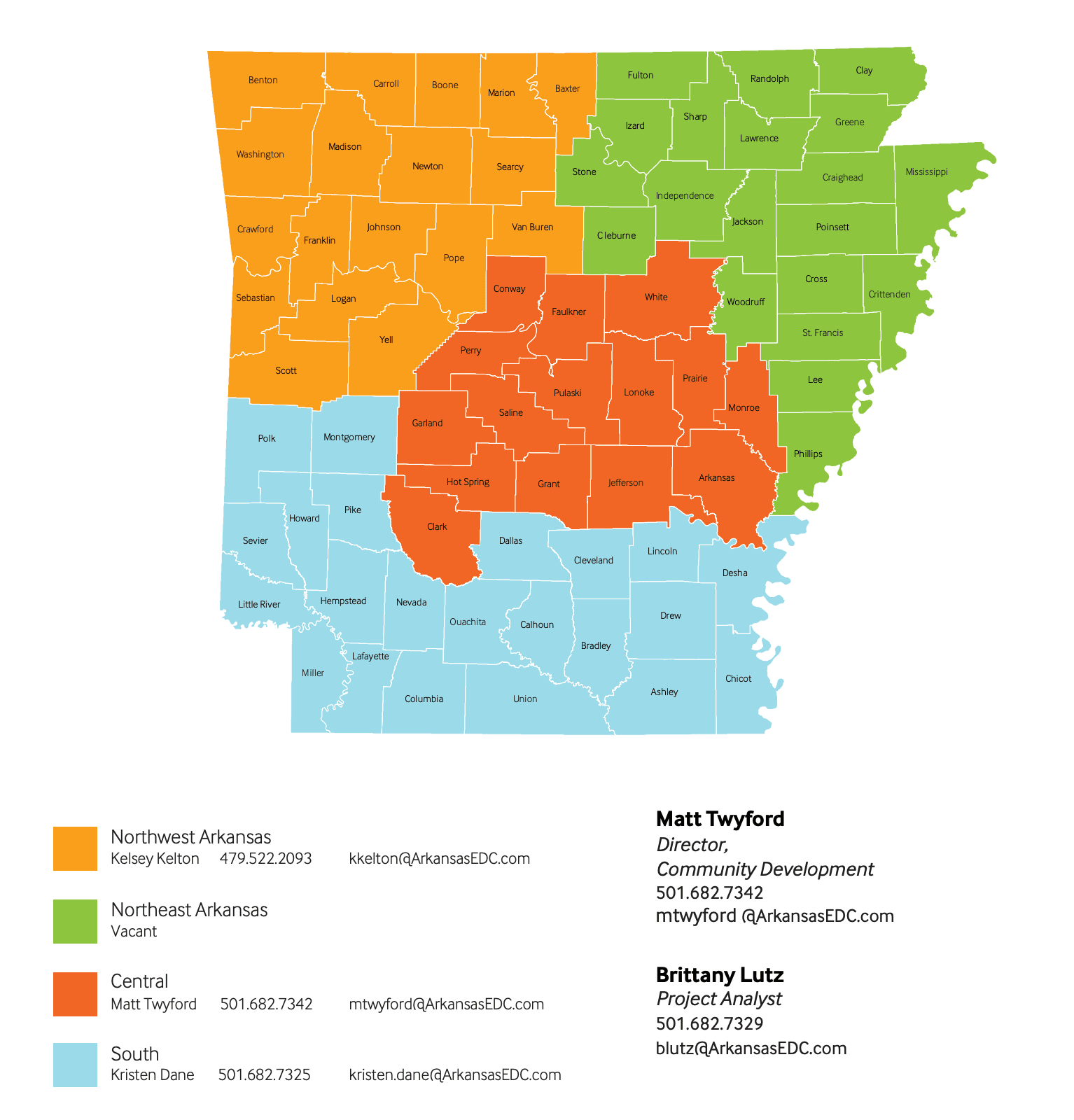 Community Development Regional Managers Arkansas Economic Development
