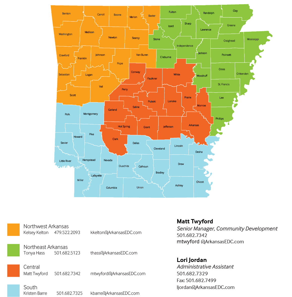 Community Development Regional Managers | Arkansas Economic Development